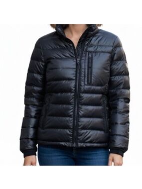 J.Crew Lightweight Puffer Jacket Size Small Zip Up Womens Black
